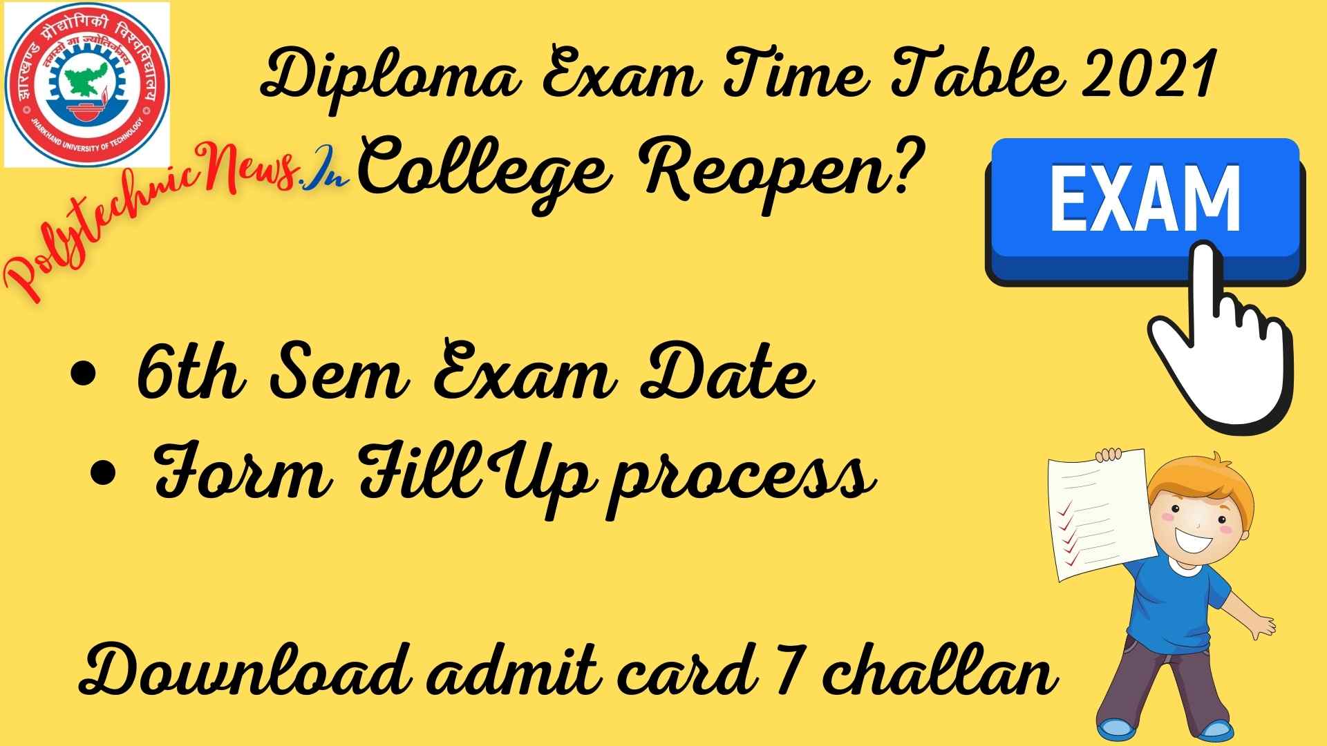 Diploma Exam Time Table 2021